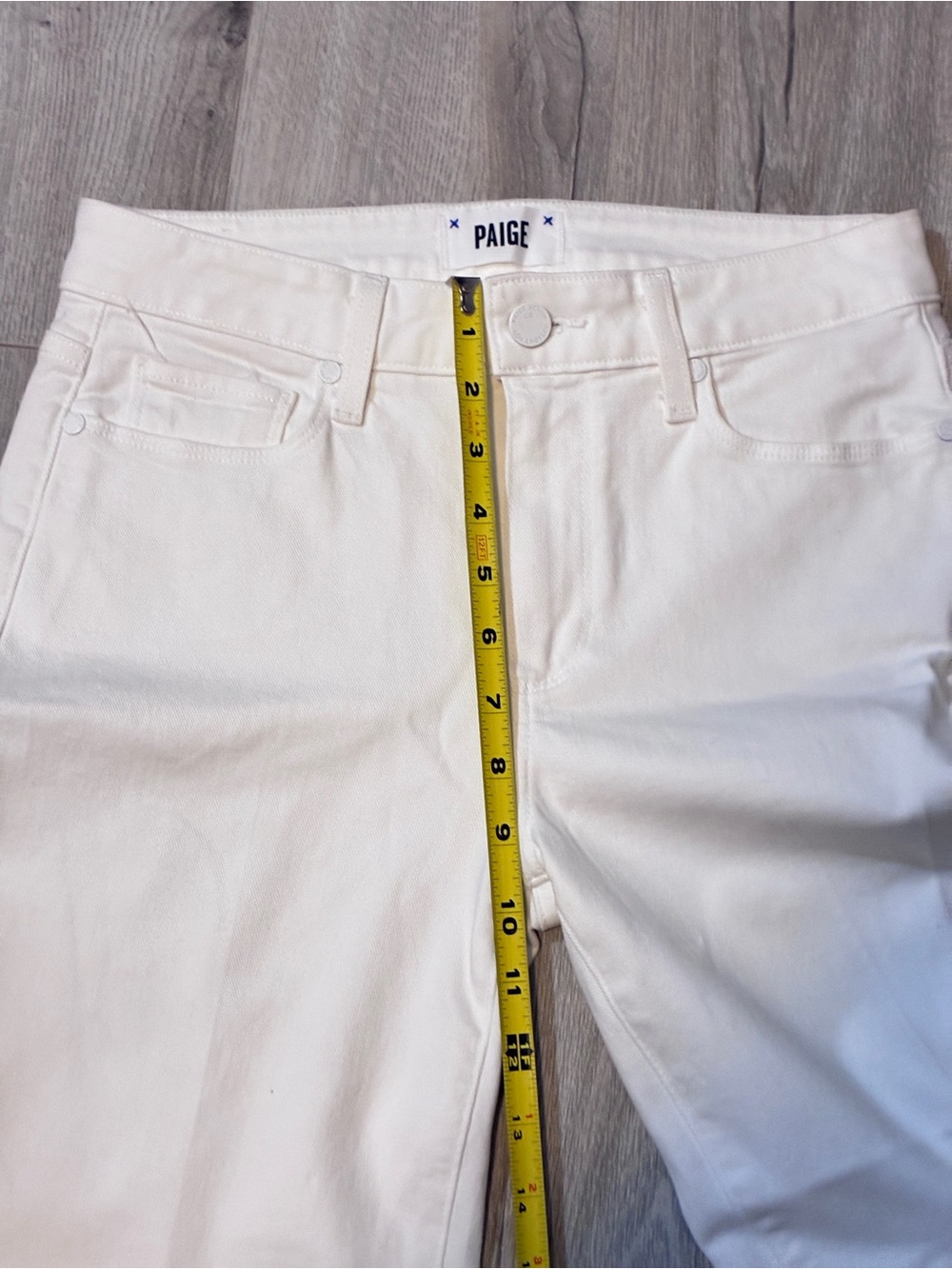 PAIGE Genevieve White Bootcut Jeans Size 27 Crisp White Stretch Denim - Picture 9 of 10